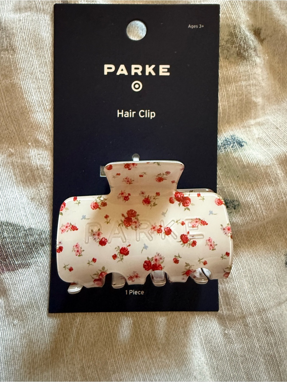 Parke x Target Cream Floral Hair Clip